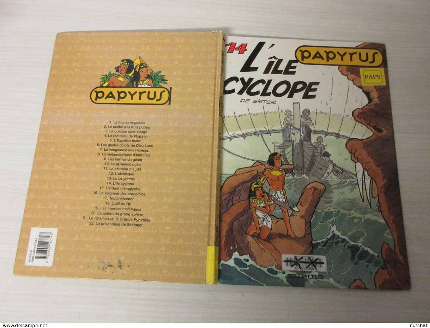 BD PAPYRUS 14 - L'ILE CYCLOPE - De GIETER - 1991 - Editions Dupuis.              - Papyrus