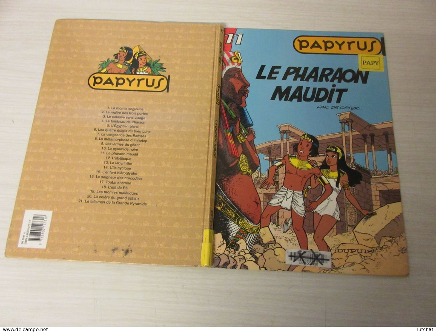 BD PAPYRUS 11 - Le PHARAON MAUDIT - De GIETER - 1988 - Editions Dupuis.          - Papyrus