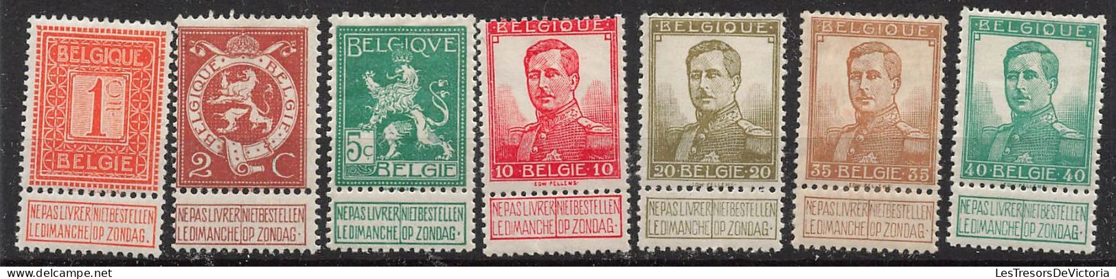 Timbre - Belgique - 1912 - COB 108/22* ) Lion Debout Et Albert 1er - Cote 175,75 - Autres & Non Classés