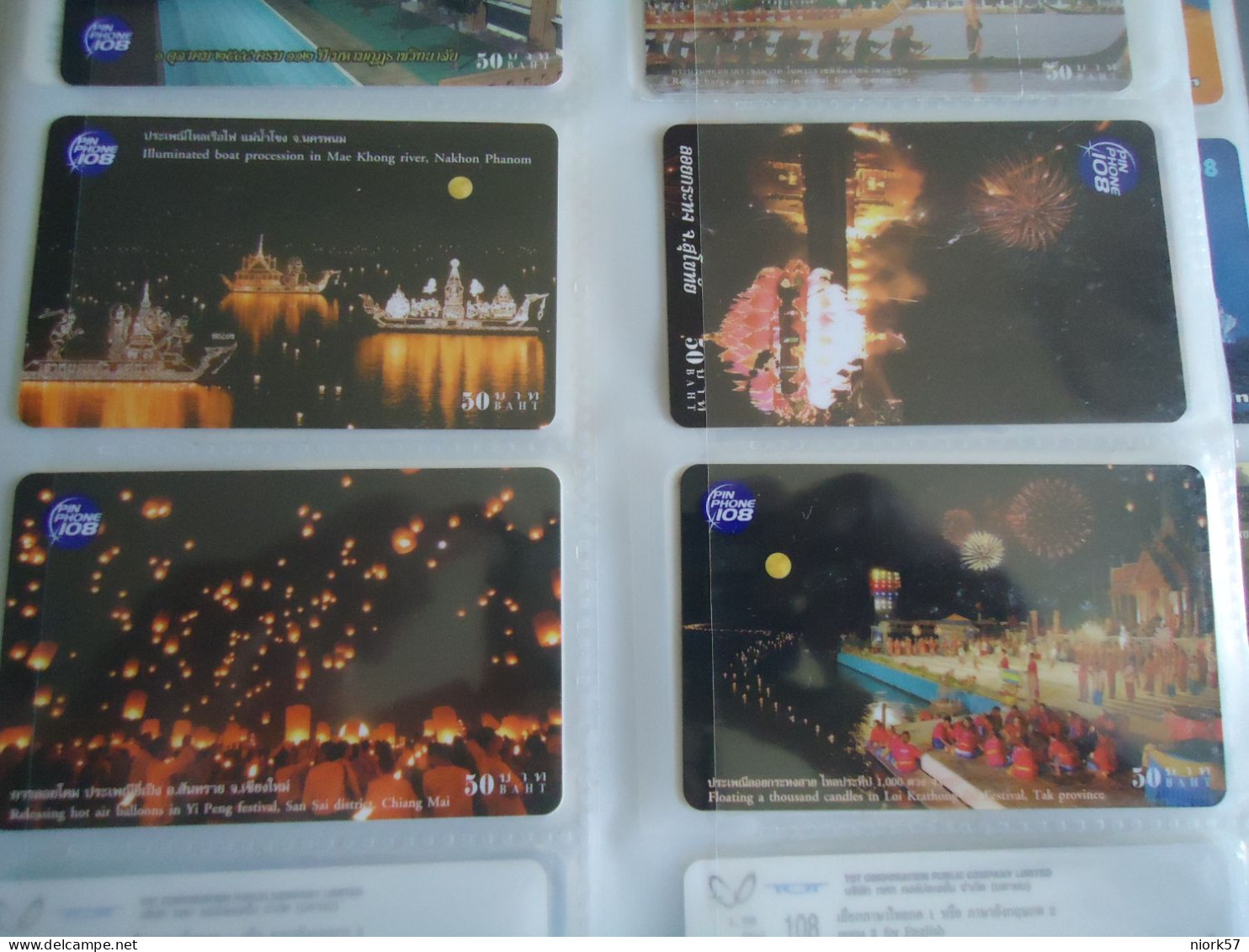 THAILAND USED 4  CARDS PIN 108 CULTURE FESTIVAL - Cultura