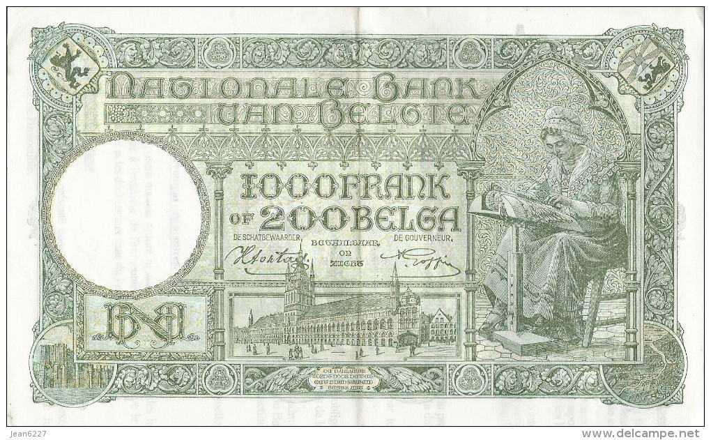 Mille Francs Ou Deux Cents Belgas - 1000 Francos & 1000 Francos-200 Belgas