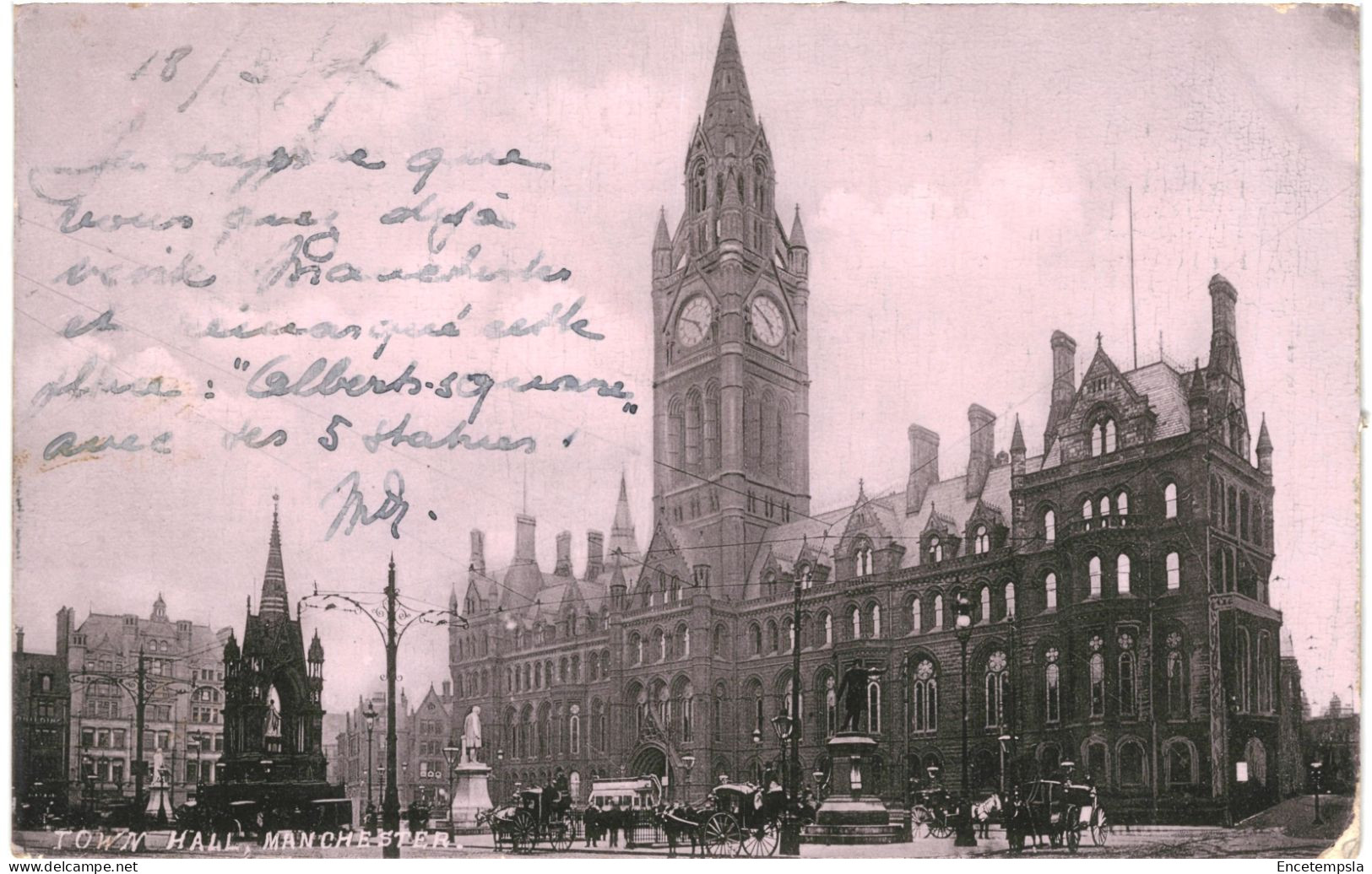 CPA  Carte Postale Royaume Uni Manchester Town Hall 1907 VM74863 - Manchester