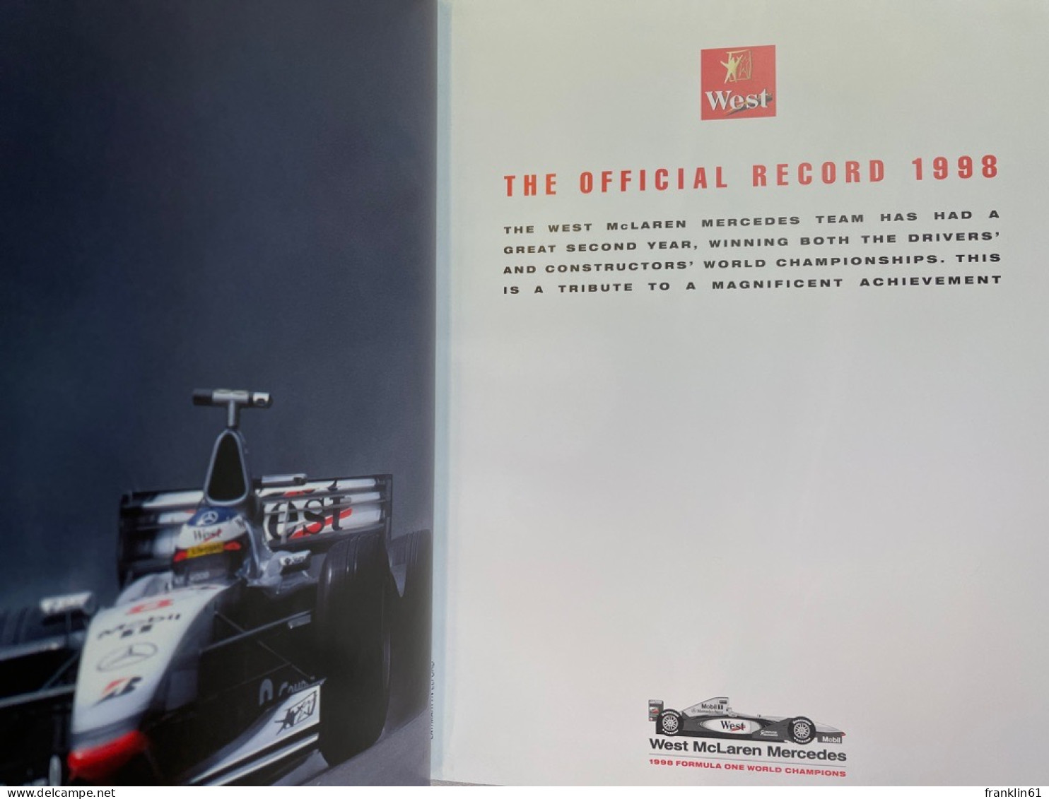 The Official Record 1998. West McLaren Mercedes. - Sport