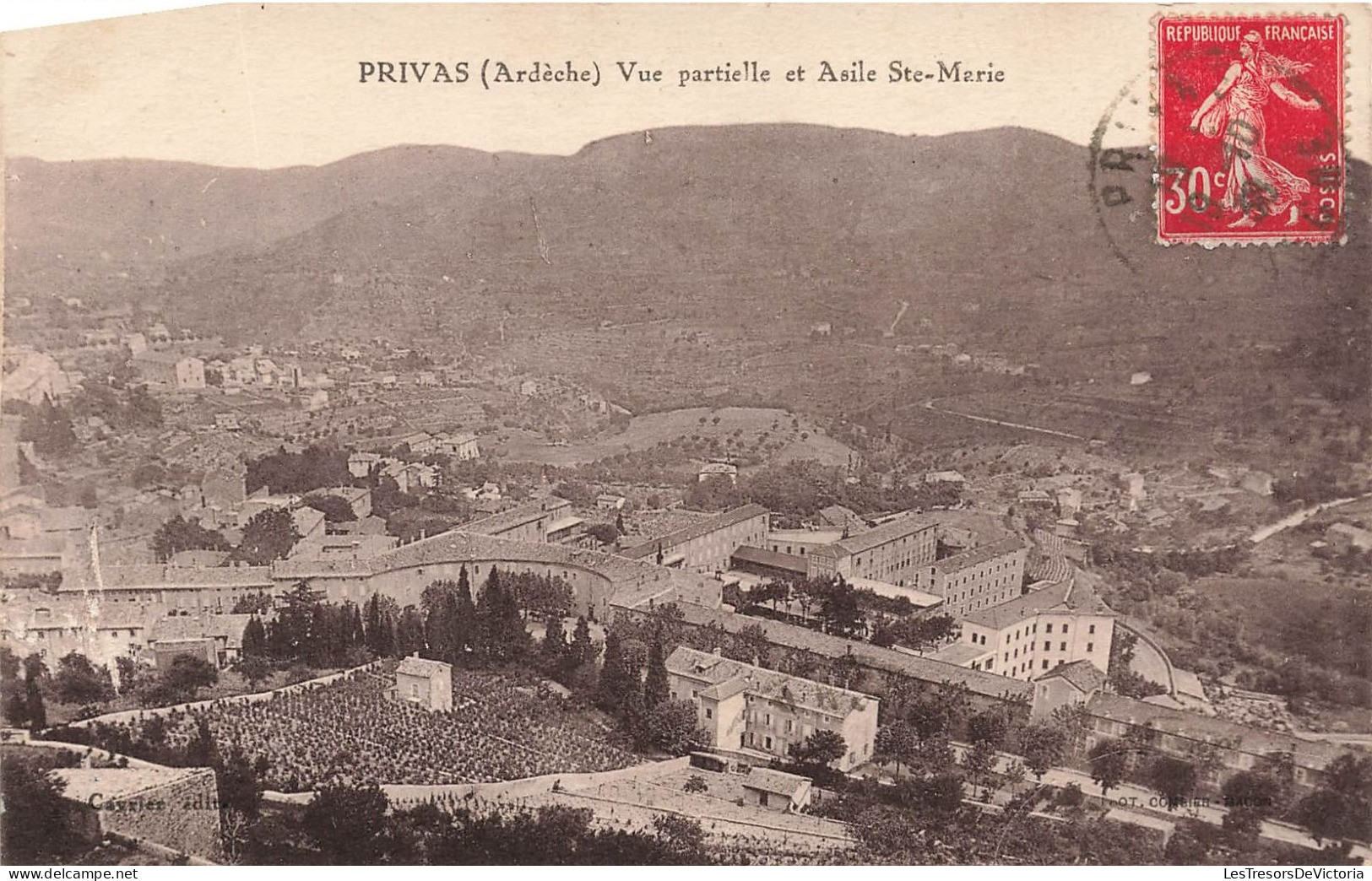 FRANCE - Privas (Ardèche) - Vue Partielle Et Asile Sainte Marie - Carte Postale Ancienne - Privas