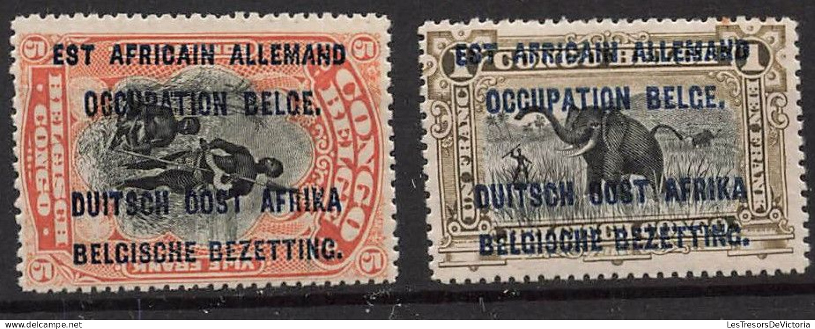 Timbres - Ruanda Urundi - 1916 - COB 28/35*+35**x2 - B - Cote 101 - Ungebraucht