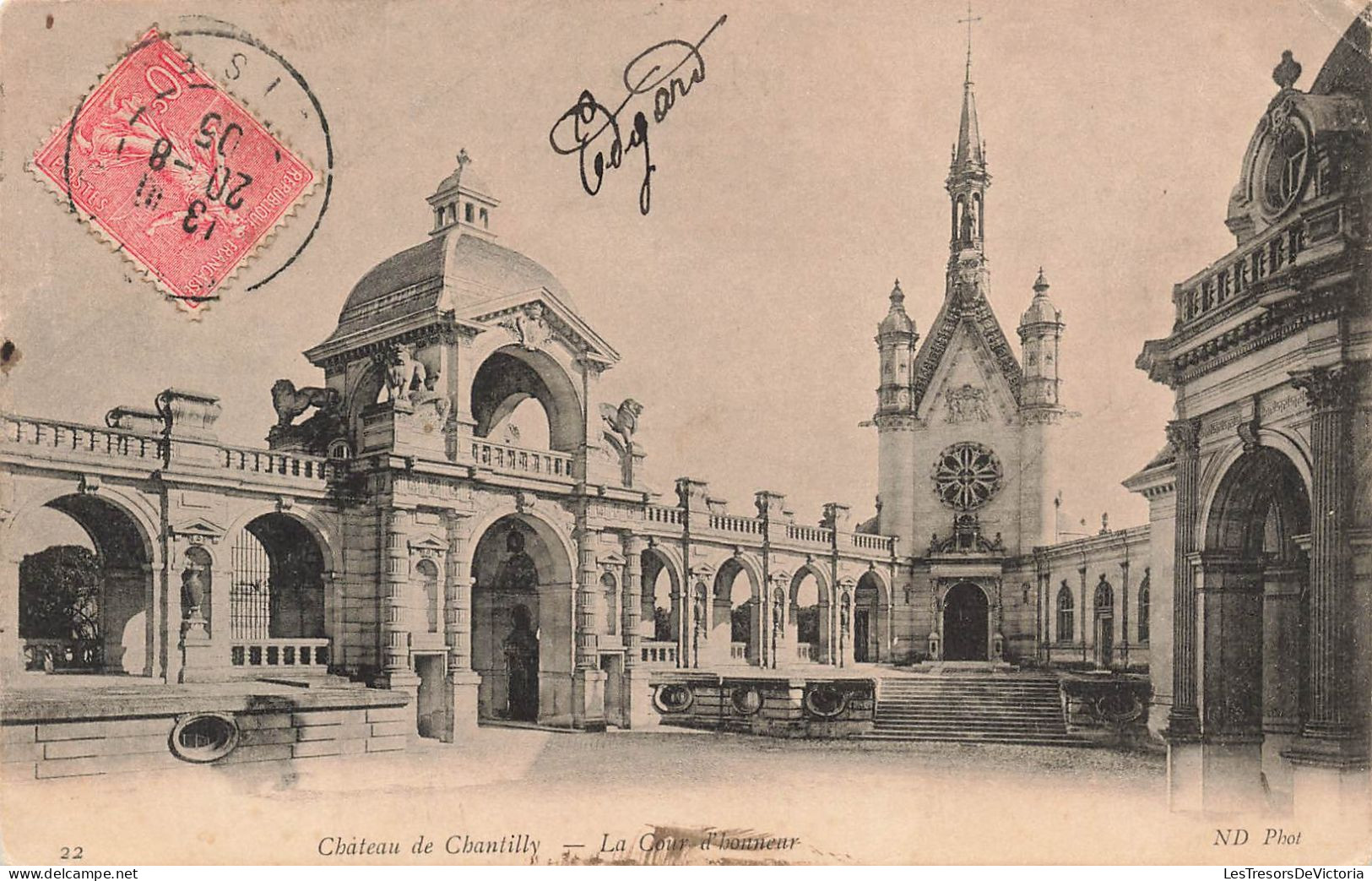 FRANCE - Château De Chantilly - La Cour D'honneur - Carte Postale Ancienne - Chantilly