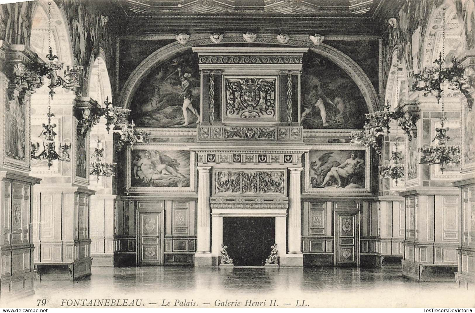 FRANCE - Fontainebleau - Le Palais - Galerie Henri Ll - Carte Postale Ancienne - Fontainebleau