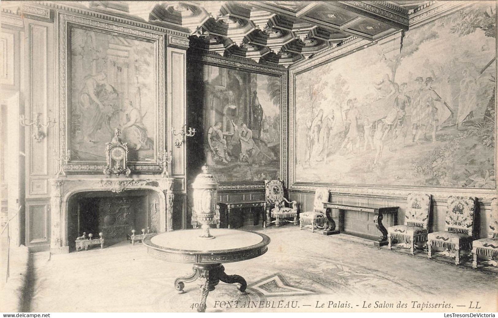 FRANCE - Fontainebleau - Le Palais - Le Salon Des Tapisseries - Carte Postale Ancienne - Fontainebleau