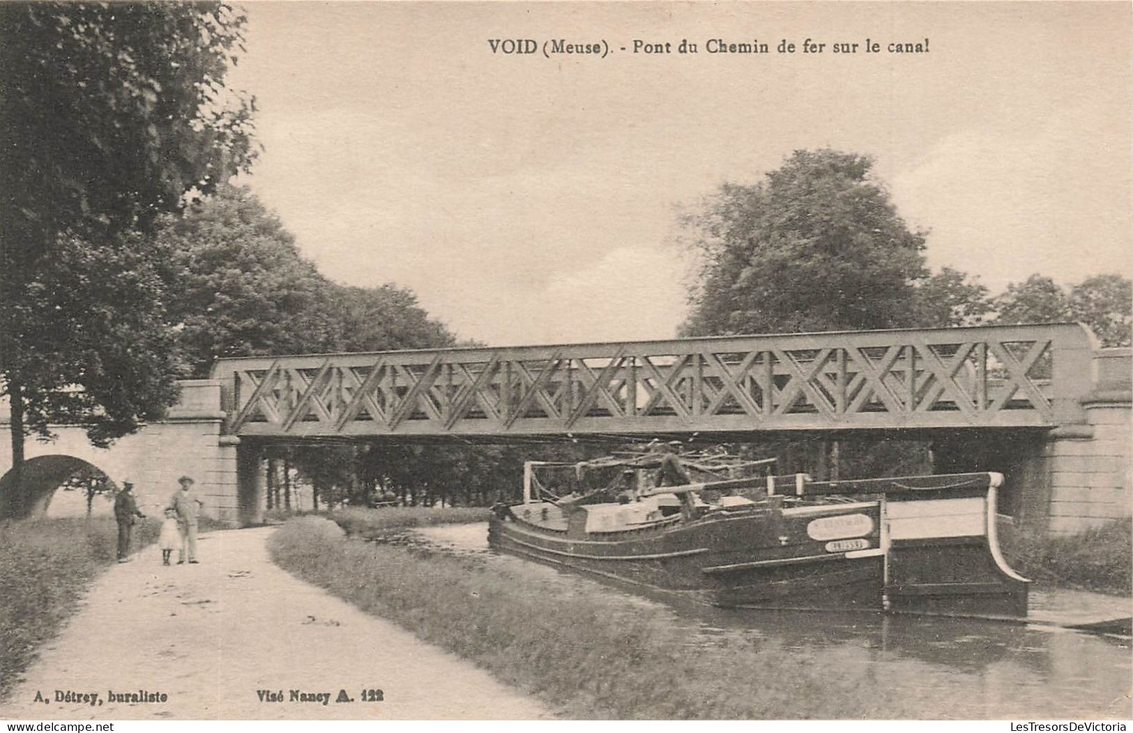 FRANCE - Void (Meuse) - Pont Du Chemin De Fer Sur Le Canal - Bateau - Carte Postale Ancienne - Sonstige & Ohne Zuordnung