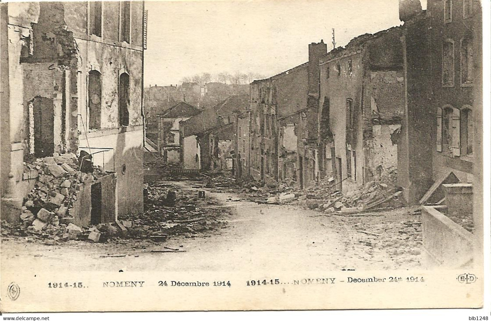 [54] Meurthe Et Moselle  NOMENY - Les Ruines - 24 Décembre 1914 Militaria - Nomeny