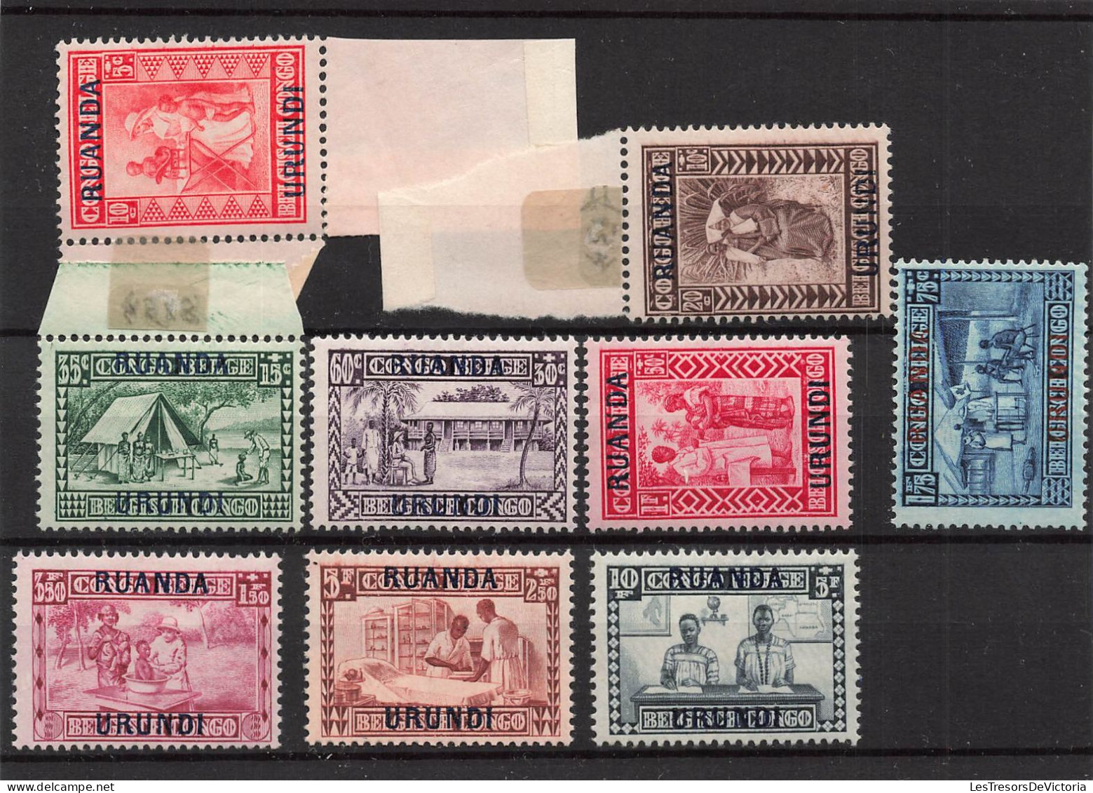 Timbres - Ruanda Urundi - 1930 - COB 81/89*Goutte De Lait Surchargé - Cote75 - Ongebruikt