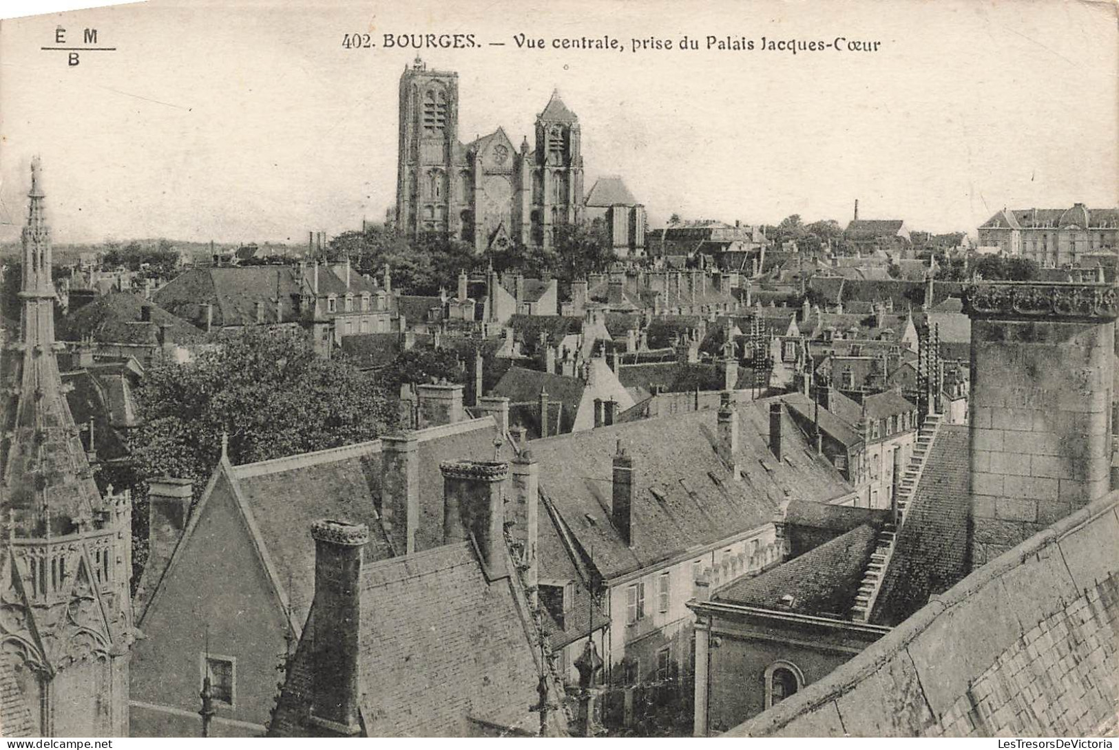 FRANCE - Bourges - Vue Centrale - Prise Du Palais Jacques-Cœur - Carte Postale Ancienne - Bourges