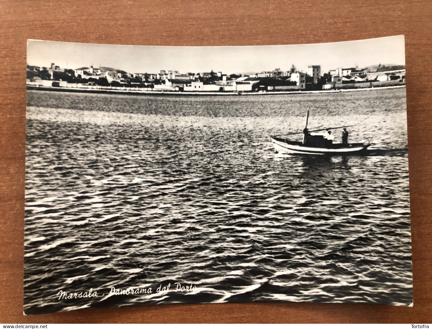 MARSALA ( TRAPANI ) PANORAMA DAL PORTO 1957 - Marsala