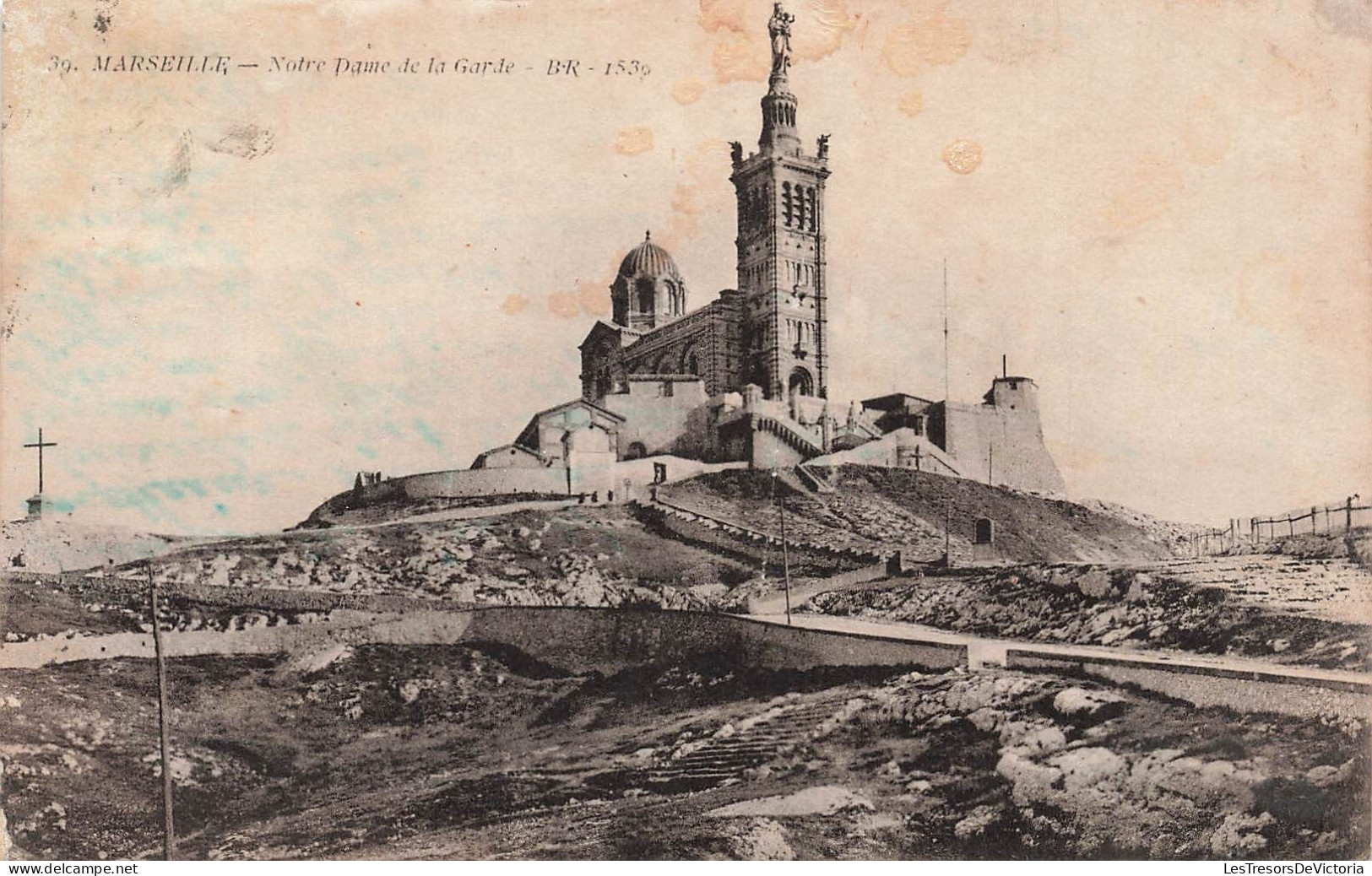 FRANCE - Marseille - Notre Dame De La Garde - BR - Carte Postale Ancienne - Notre-Dame De La Garde, Aufzug Und Marienfigur