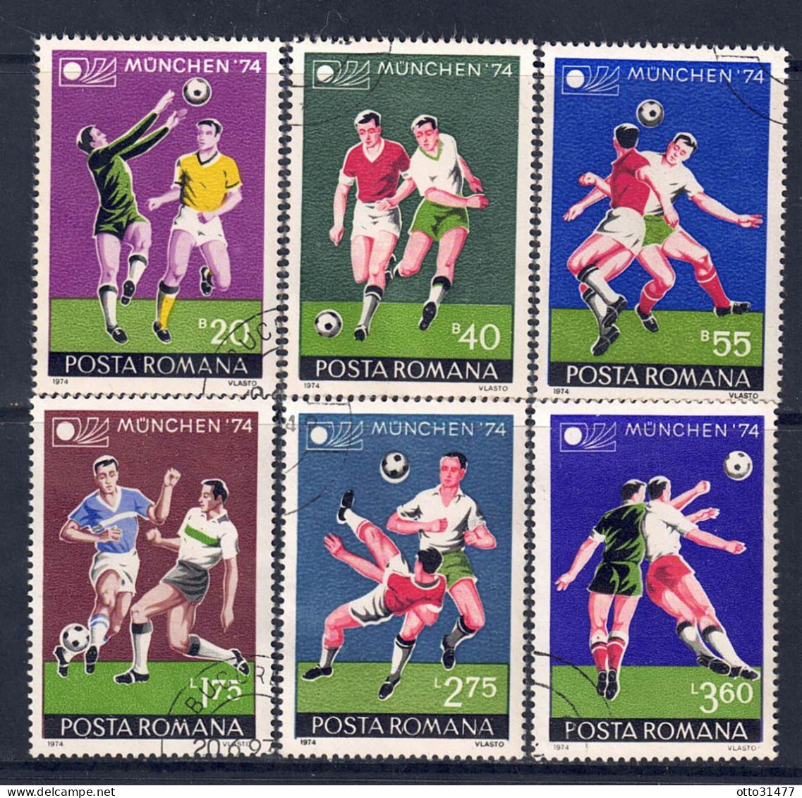 Rumänien 1974 - Fußball-WM, Nr. 3203 - 3208, Gestempelt / Used - Gebraucht