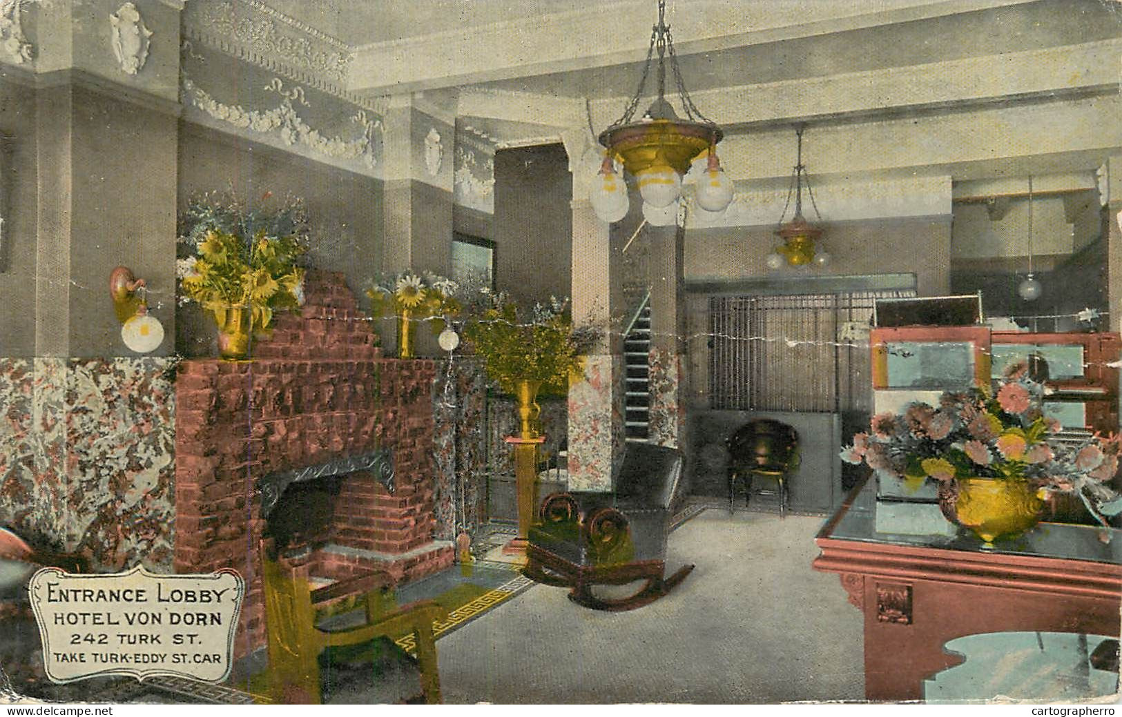 Hotel Van Dorn Entrance Lobby 1912 - Hotels & Restaurants