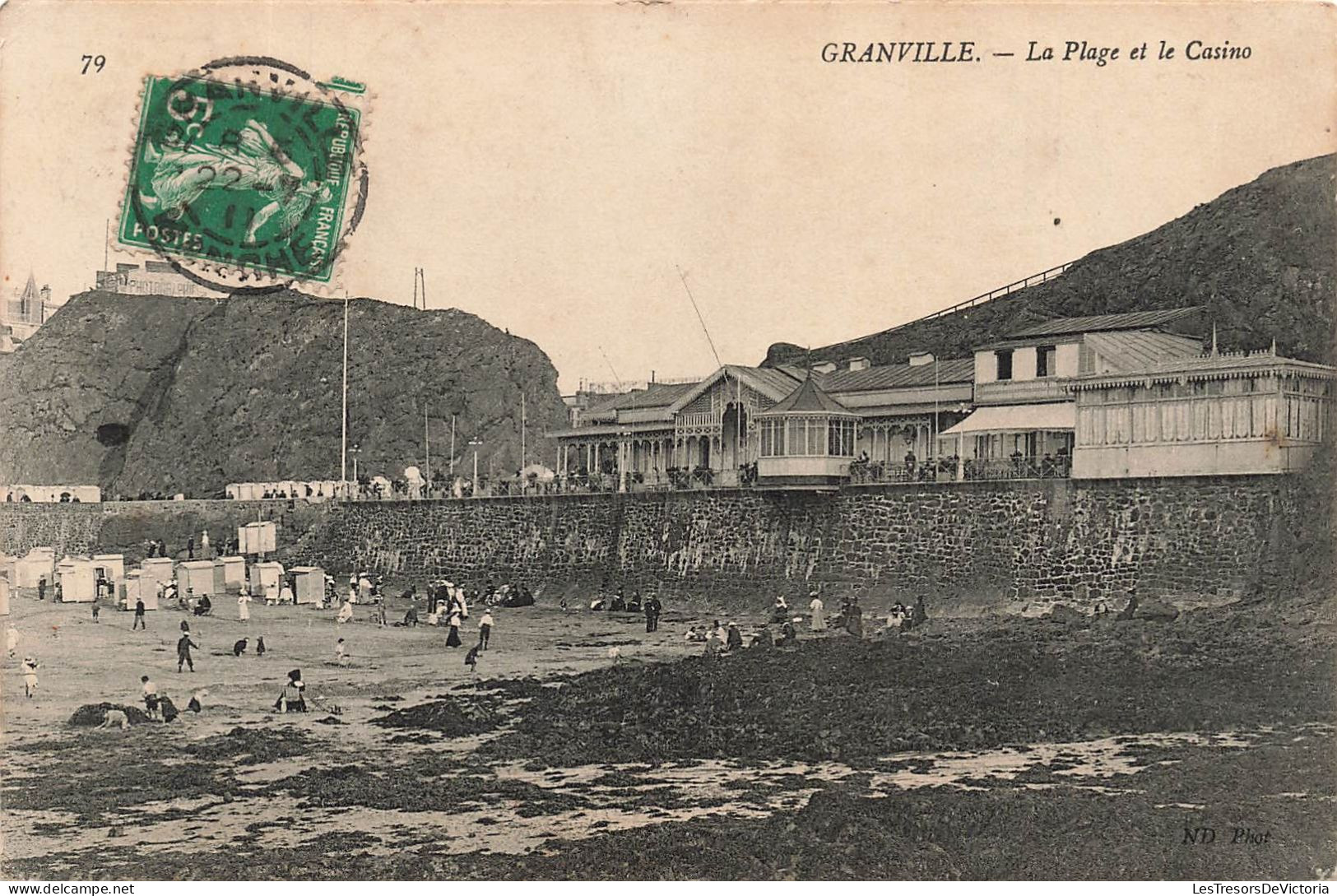 FRANCE - Granville - La Plage Et Le Casino - Animé - Carte Postale Ancienne - Granville