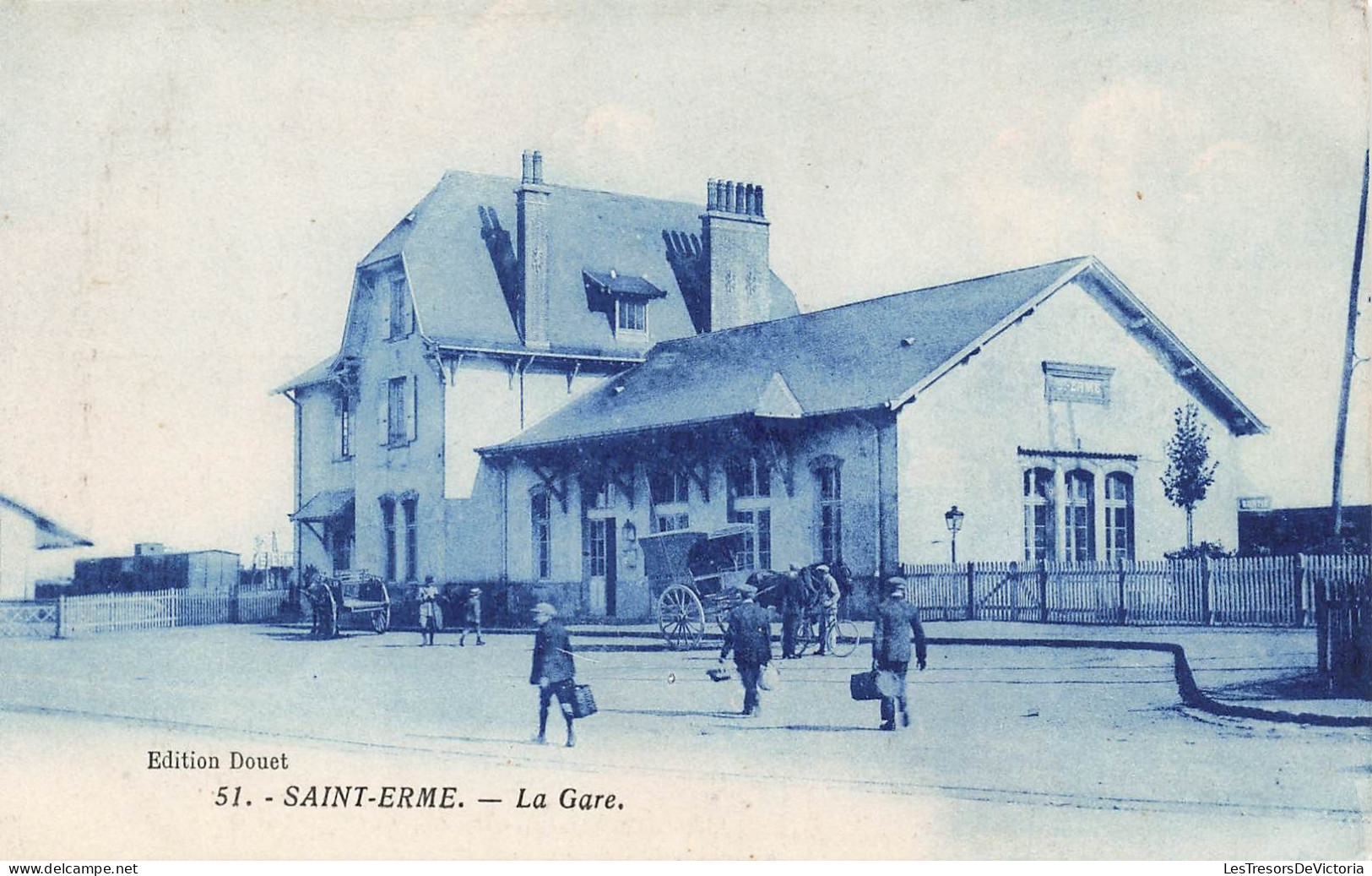 FRANCE - Saint Erme - La Gare - Carte Postale Ancienne - Sonstige & Ohne Zuordnung