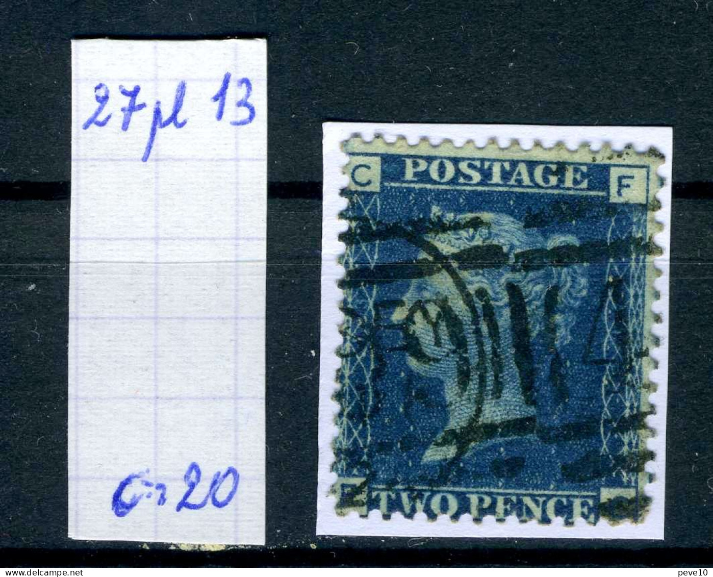 Grande-Bretagne    N° 27   Planche 13 - Used Stamps