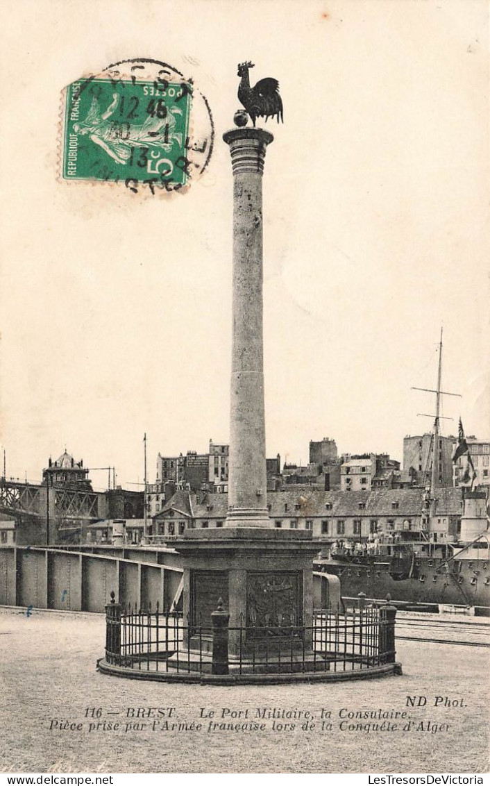 FRANCE - Brest - Le Port Militaire, La Consulaire - Pièce Prise Par L'Armée Française - ND Phot - Carte Postale Ancienne - Brest