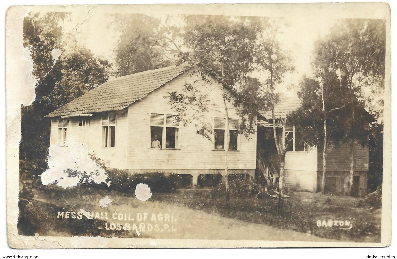 PHILIPPINES - LOS BANOS LAGUNA - MESS HALL COLLEGE OF AGRICULTURE - REAL PHOTO RPPC - Philippines