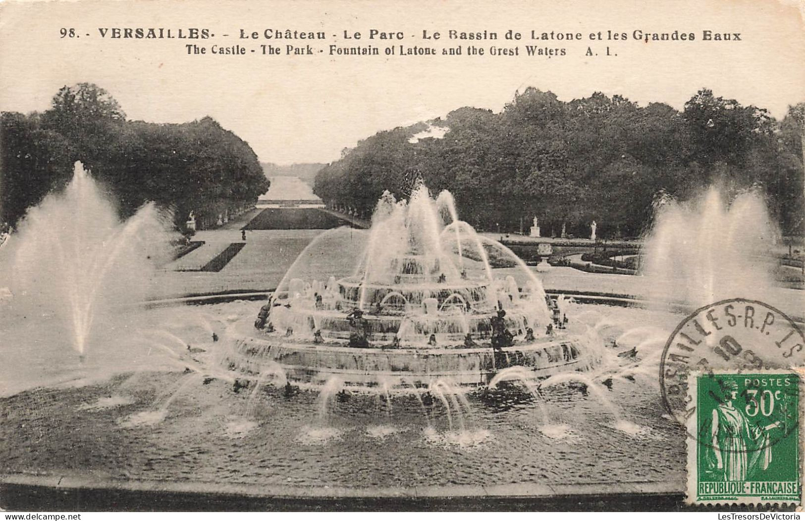 FRANCE - Versailles - Le Château - Le Parc - Le Bassin De Latone Et Les Grandes Eaux - Carte Postale Ancienne - Versailles (Château)