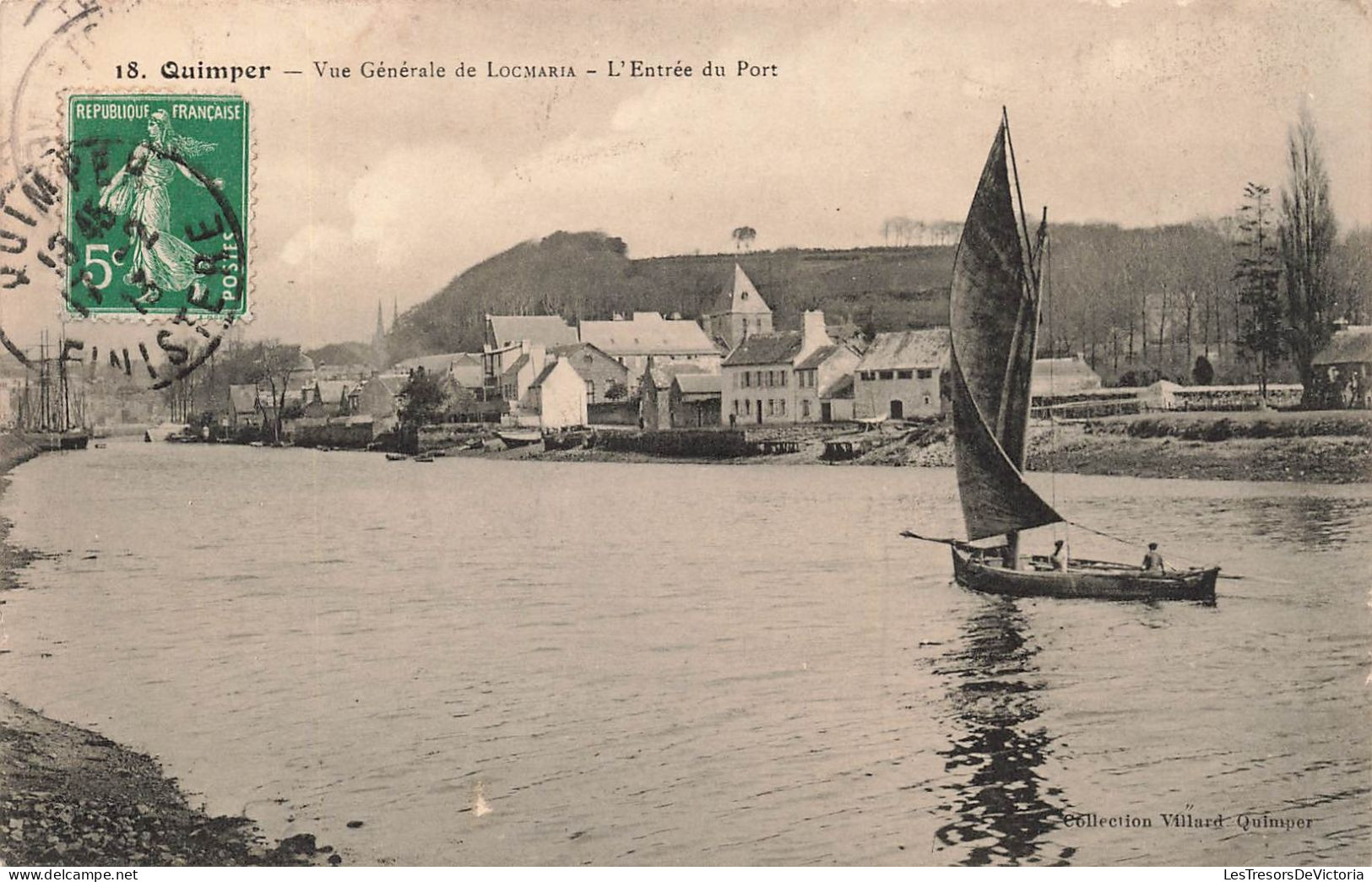 FRANCE - Quimper - Vue Générale De Locmaria - L'Entrée Du Port - Bateau - Carte Postale Ancienne - Quimper