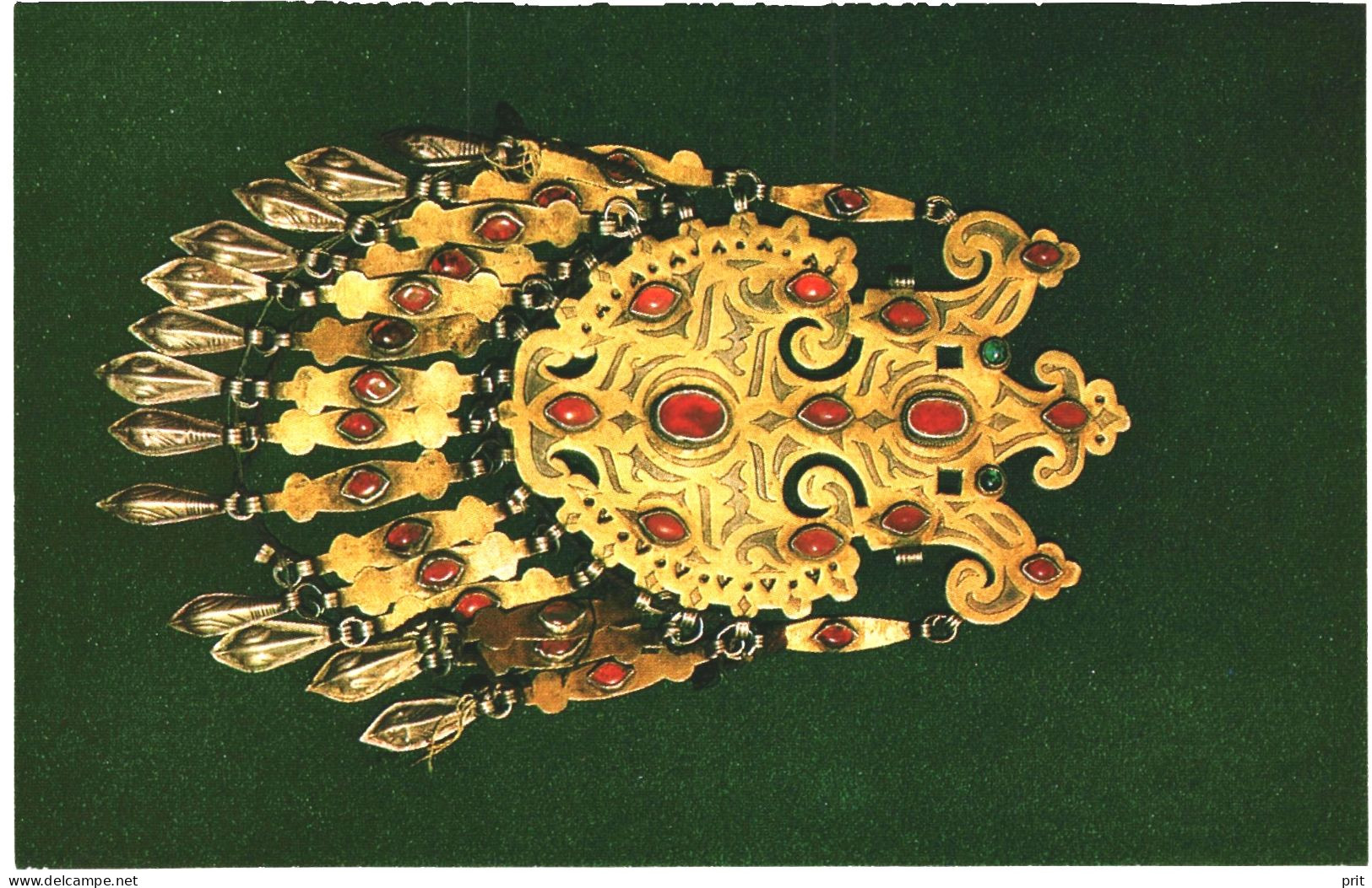 Turkmen Silverware antique jewelry Unused 16 Postcards Set, Soviet Turkmenistan USSR 1975 Publisher Aurora, Leningrad