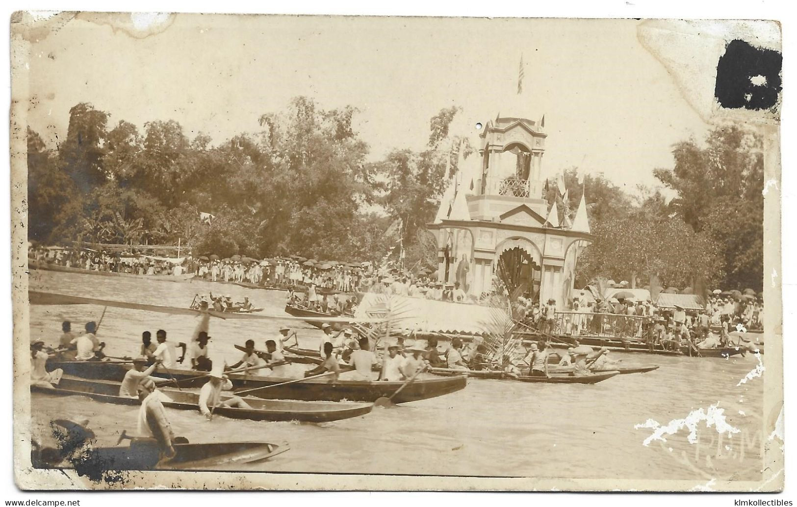 PHILIPPINES - BOCAUE BULACAN - RIVER FIESTA ROWING REAL PHOTO RPPC - Philippines