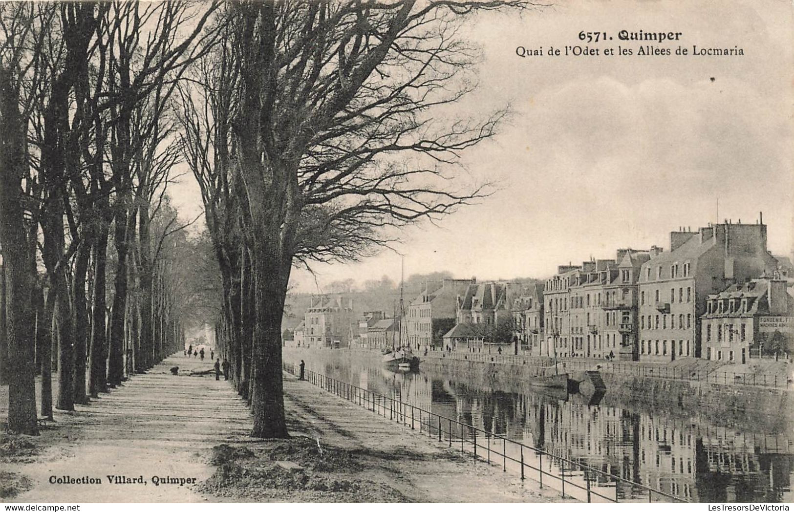 FRANCE - Quimper - Quai De L'Odet Et Les Allées De Locmaria - Carte Postale Ancienne - Quimper