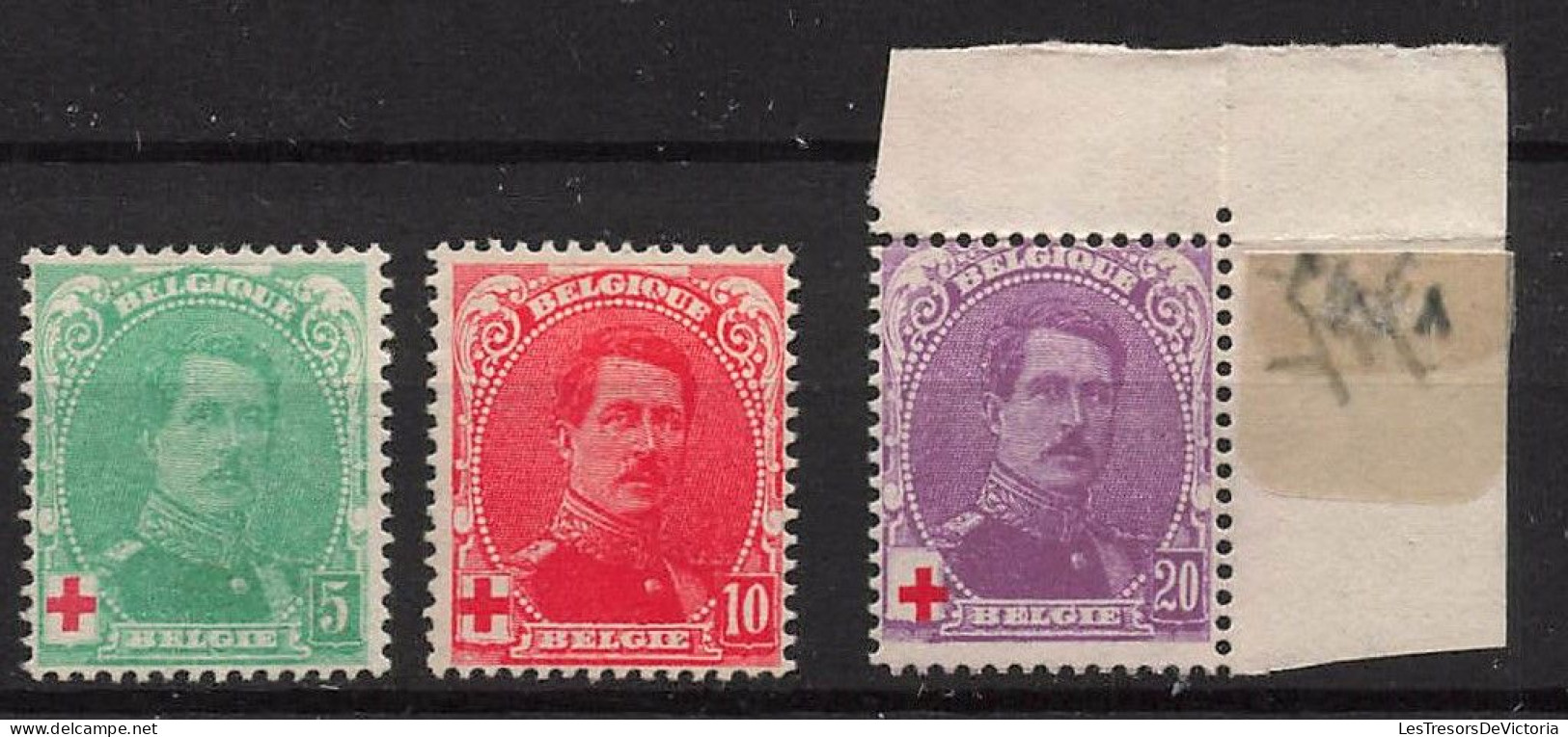 Timbre - Belgique - 1914 - COB 129/30* Et 131**MNH - Cote 58 - 1914-1915 Croce Rossa