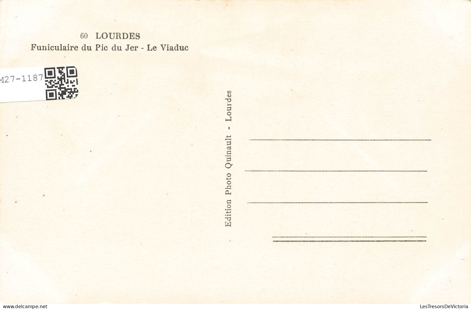 FRANCE - Lourdes - Funiculaire Du Pic Du Jer - Le Viaduc - Carte Postale Ancienne - Lourdes