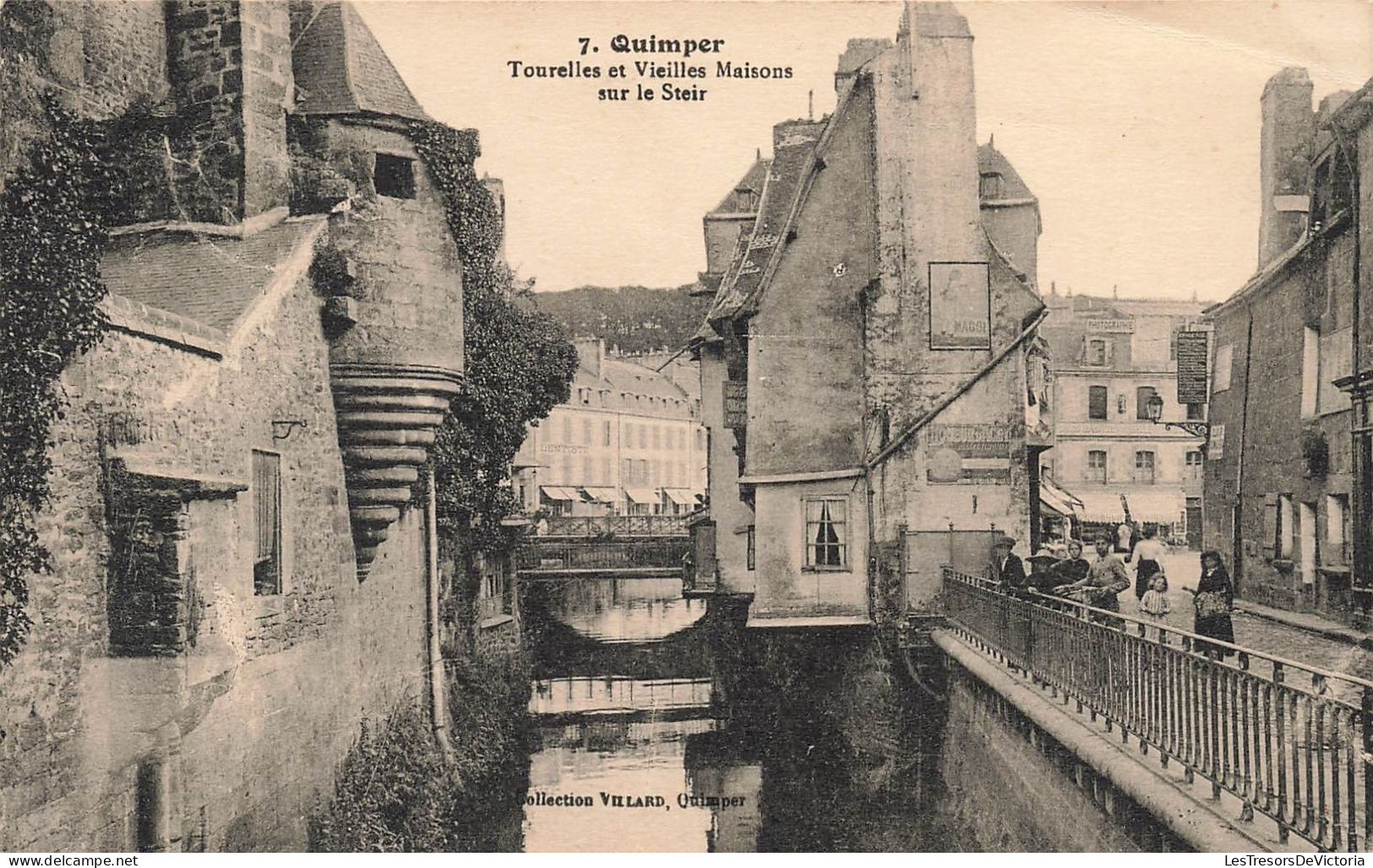 FRANCE - Quimper - Tourelles Et Vieilles Maisons Sur Le Steir - Animé - Carte Postale Ancienne - Quimper