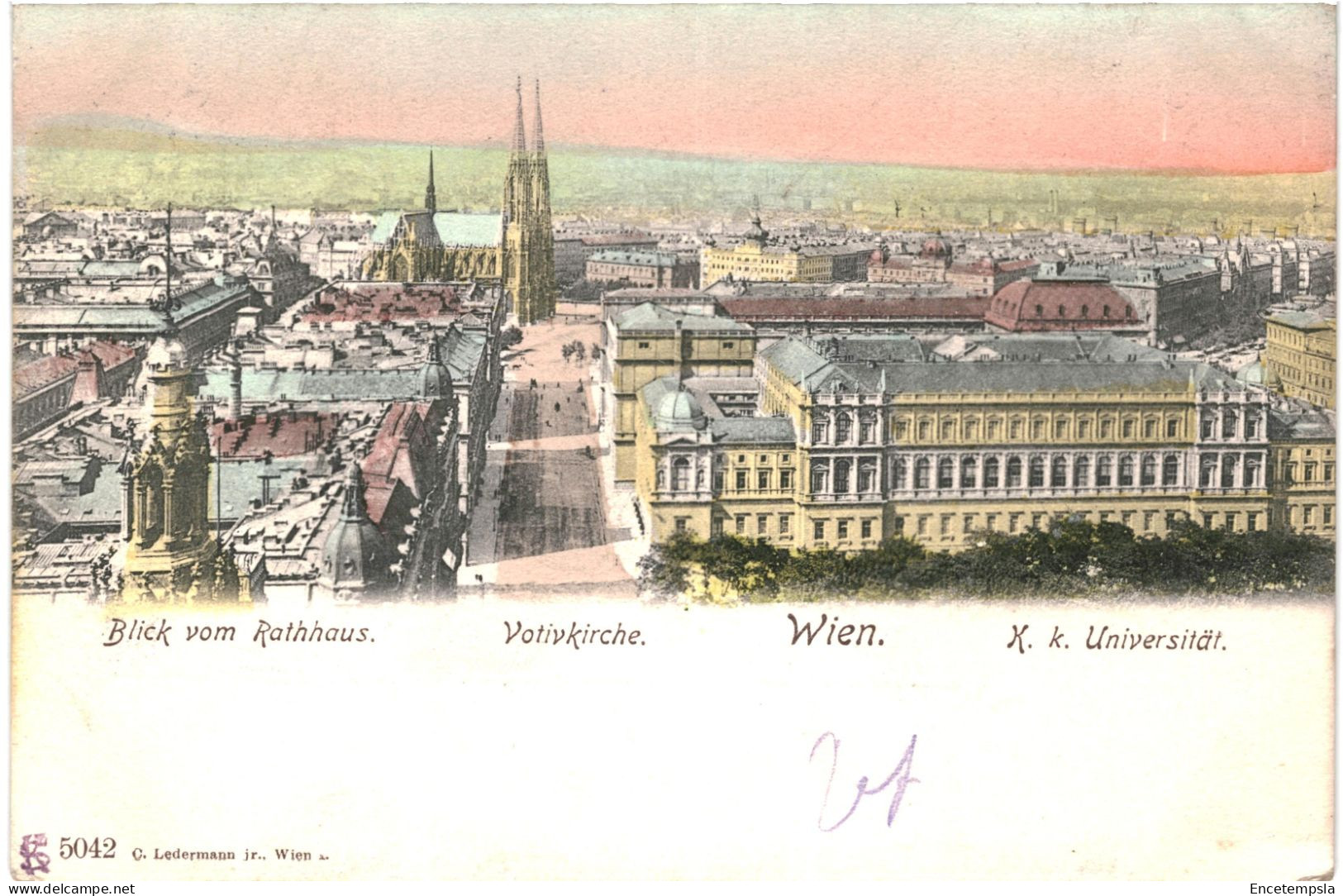 CPA  Carte Postale Autriche Wien Blick Vom Rathaus Début 1900  VM74879 - Iglesias