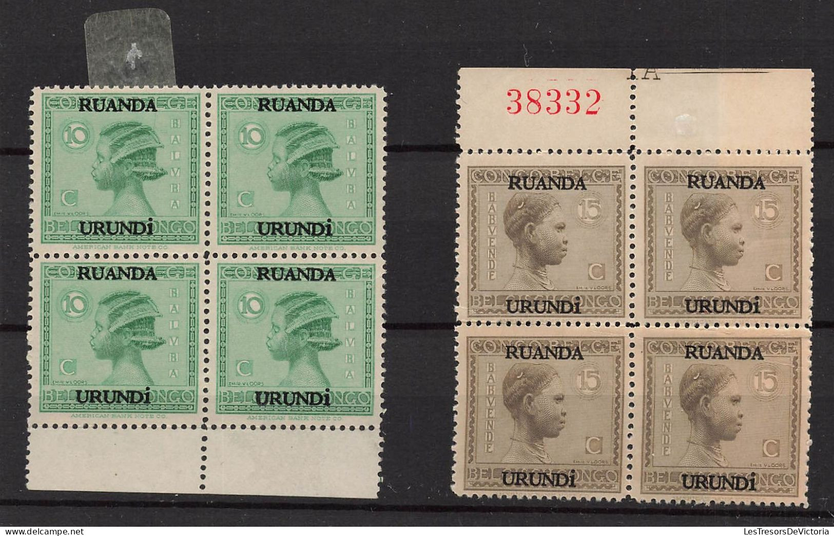 Timbre - Ruanda Urundi - COB 79**X3 + 79* Et 80**X4 - Cote 19,29 - Ungebraucht