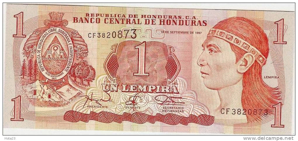 HONDURAS 1 LEMPIRA 1997 Y  UNC - Honduras