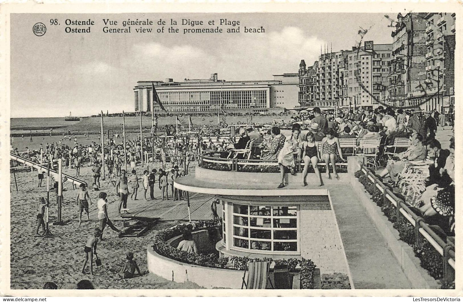BELGIQUE - Ostende - Vue Générale De La Digue Et Plage - Animé - Carte Postale - Oostende