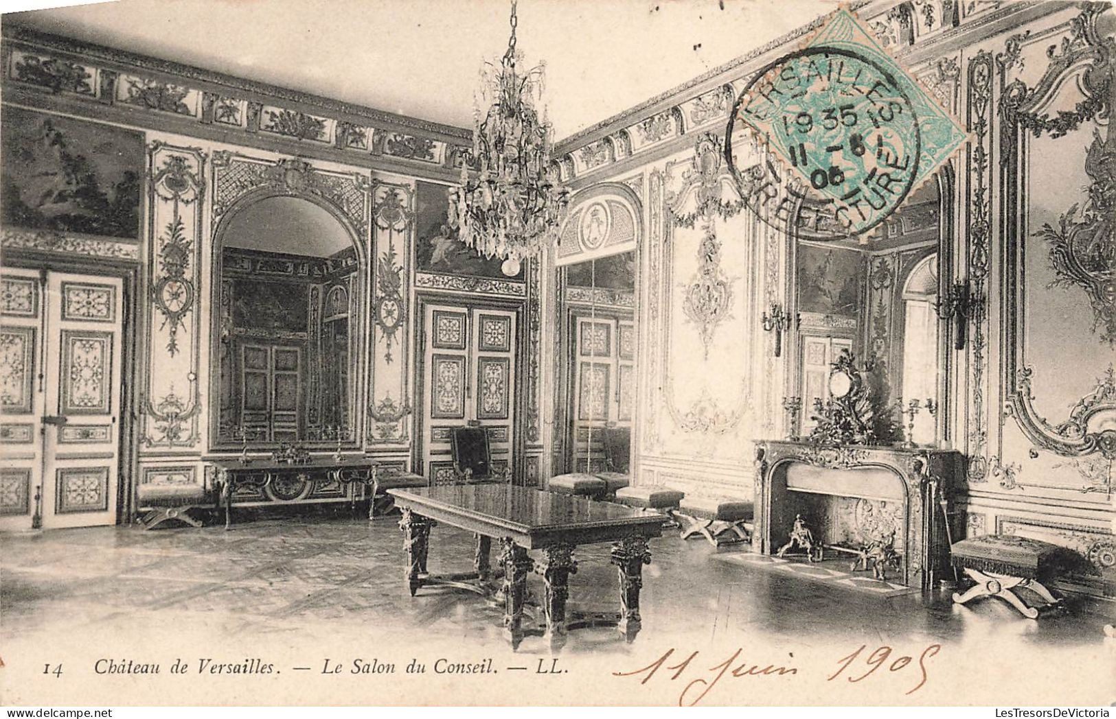 FRANCE - Château De Versailles - Le Salon Du Conseil - Carte Postale Ancienne - Versailles (Château)