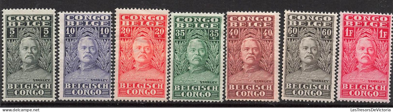 Timbre - Congo Belge - 1928 - COB135/49* - Explorateur Henri Morton Stanley - Cote 50 - Unused Stamps