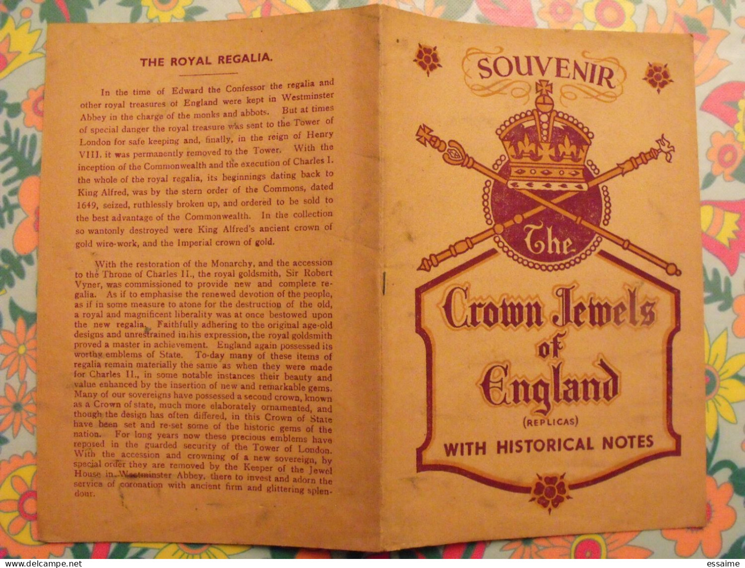 Souvenir Crown Jewels Of England. En Anglais. Les Joyaux De La Couronne. Sd Vers 1900 - Cultura