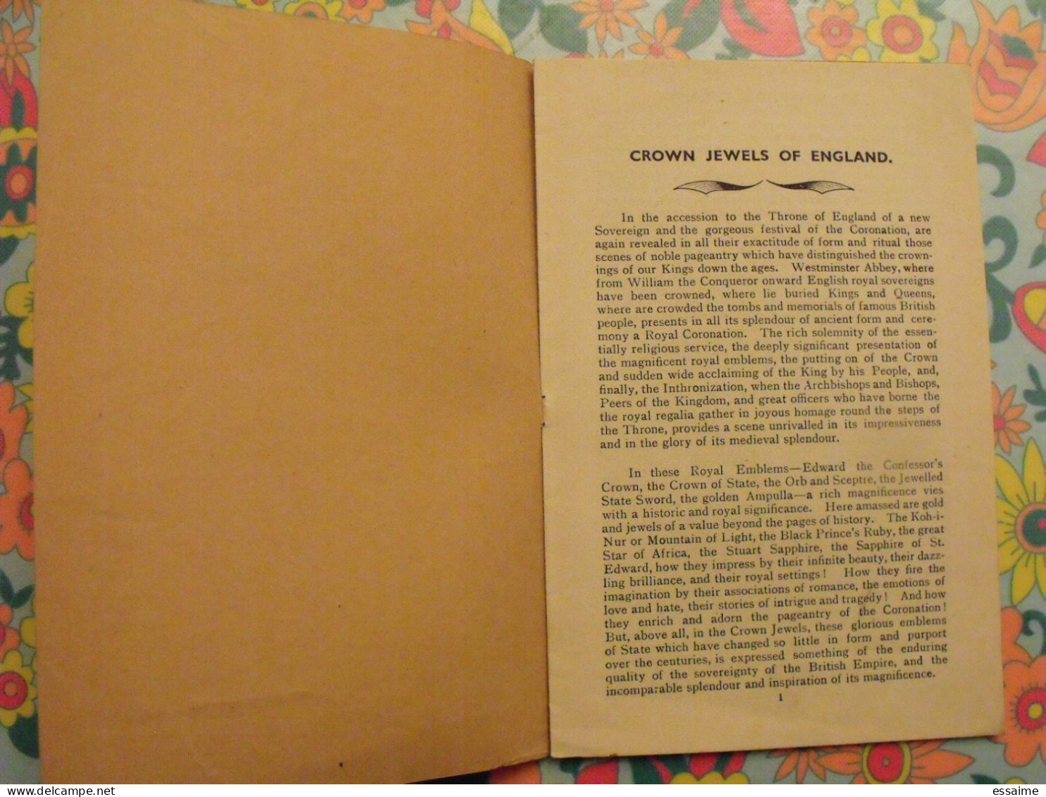 Souvenir Crown Jewels Of England. En Anglais. Les Joyaux De La Couronne. Sd Vers 1900 - Cultural