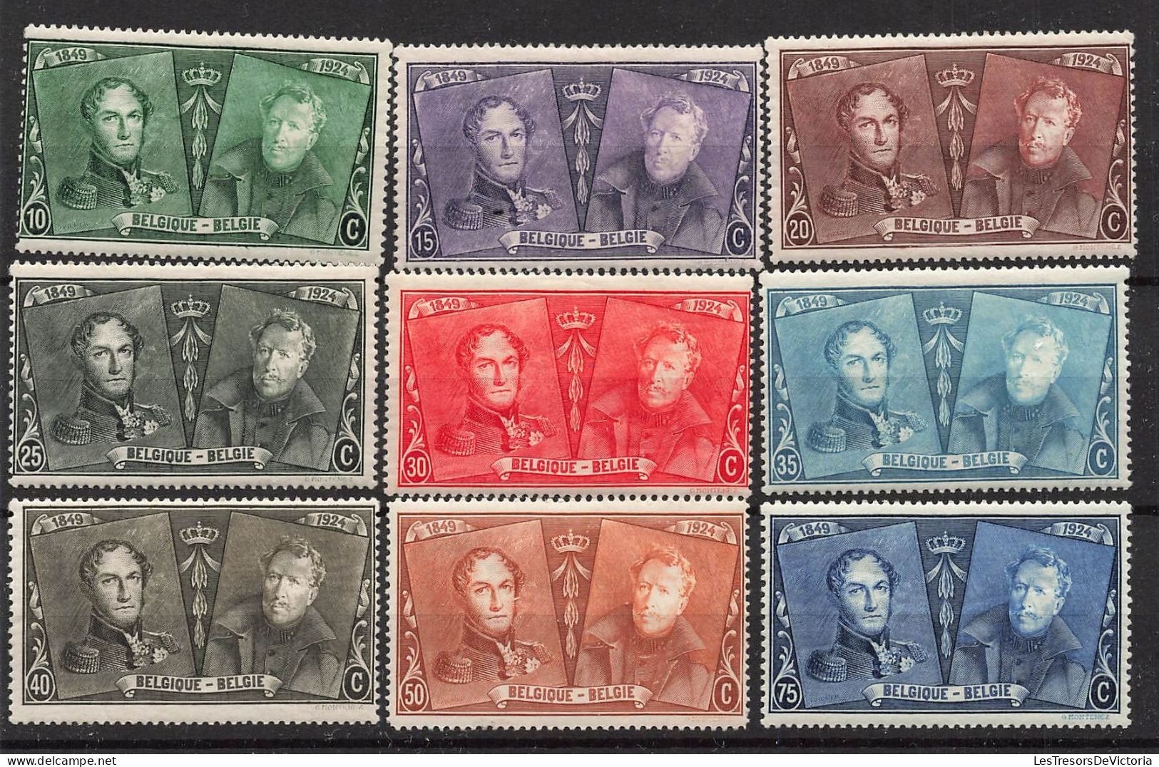 Timbre - Belgique - 1928 - COB 221/33*  - Série Dite 75 E Anniversaire - Cote 70 - Autres & Non Classés