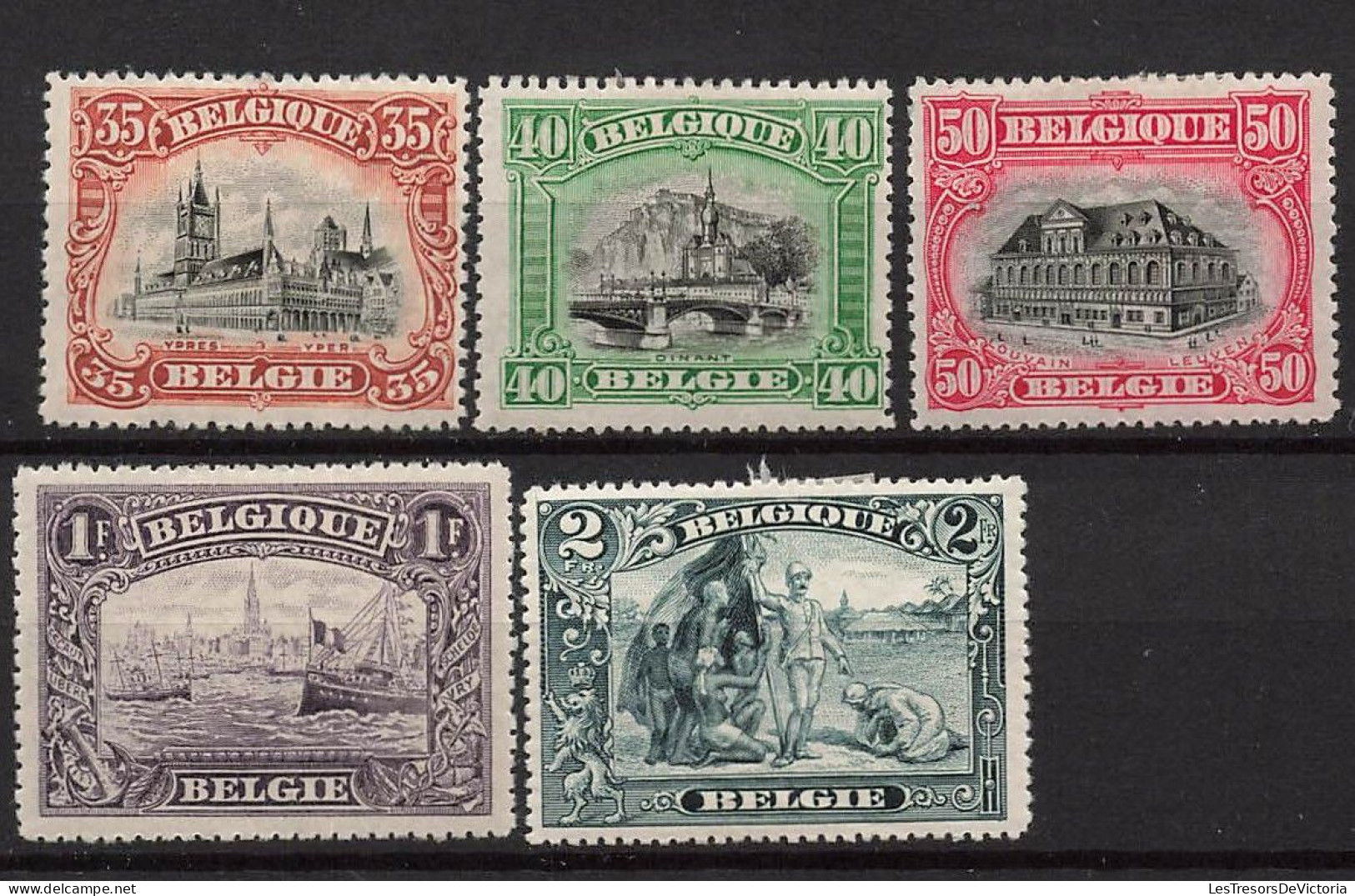 Timbre - Belgique - 1915 - COB 142/46* - Cote 75,5 - Andere & Zonder Classificatie