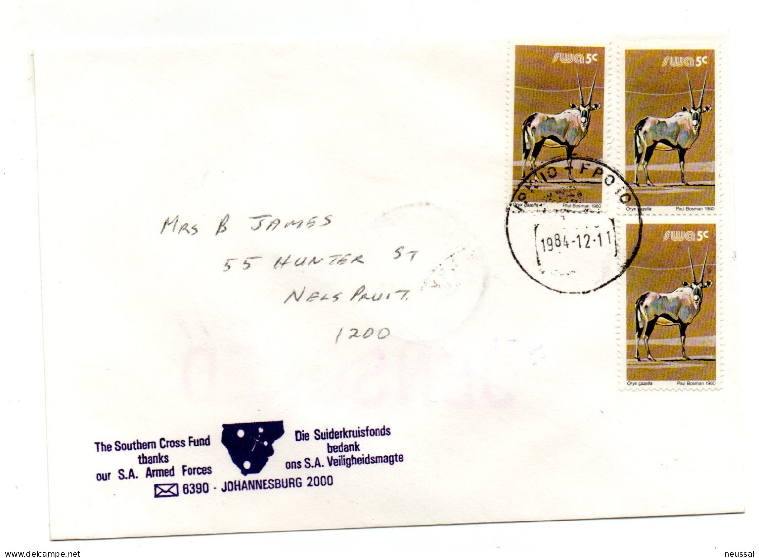 Carta  De  1984 Censurada - Lettres & Documents