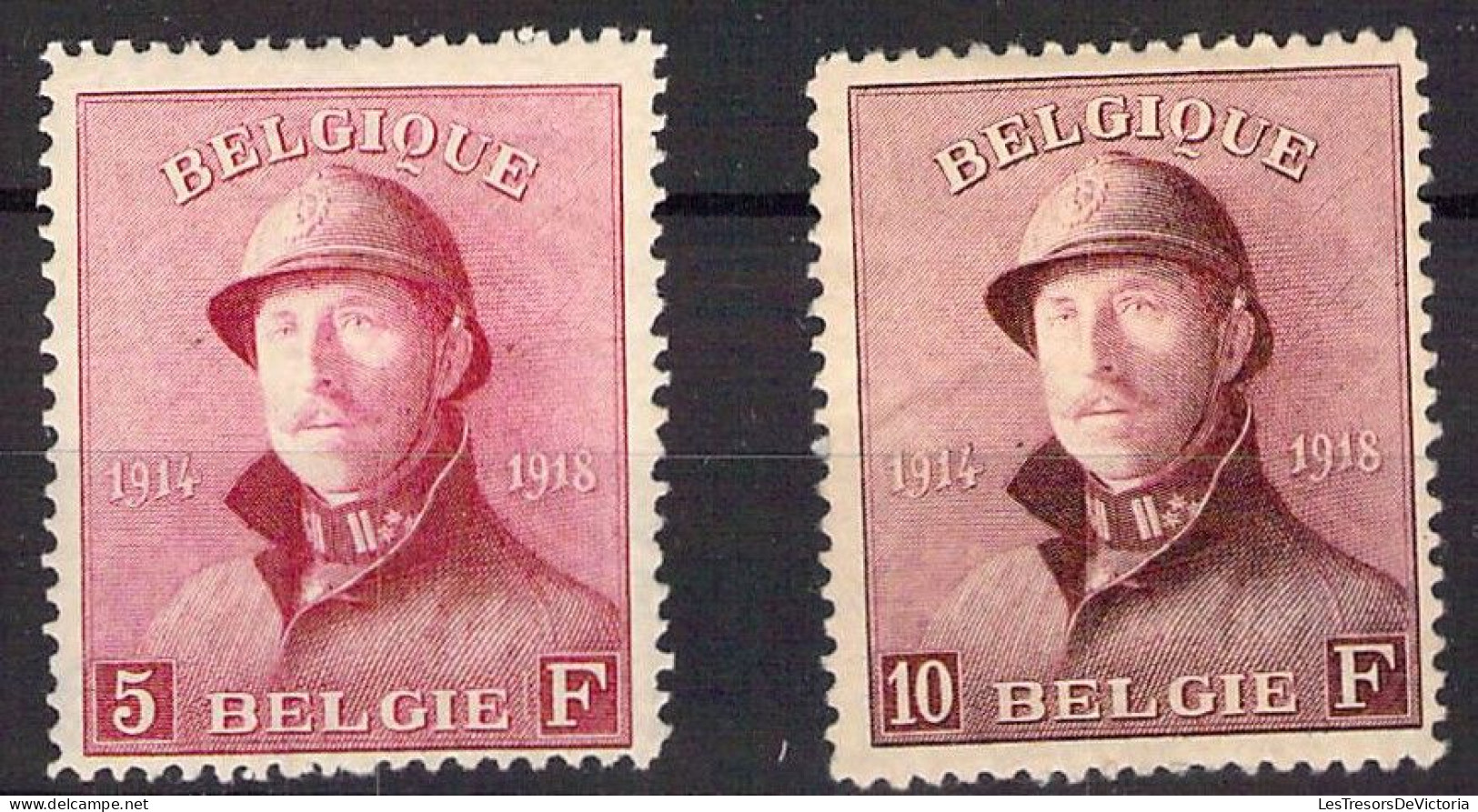 Timbre - Belgique - 1919 - COB165/78* - Série Roi Casqué - Cote 900 - 1919-1920 Roi Casqué