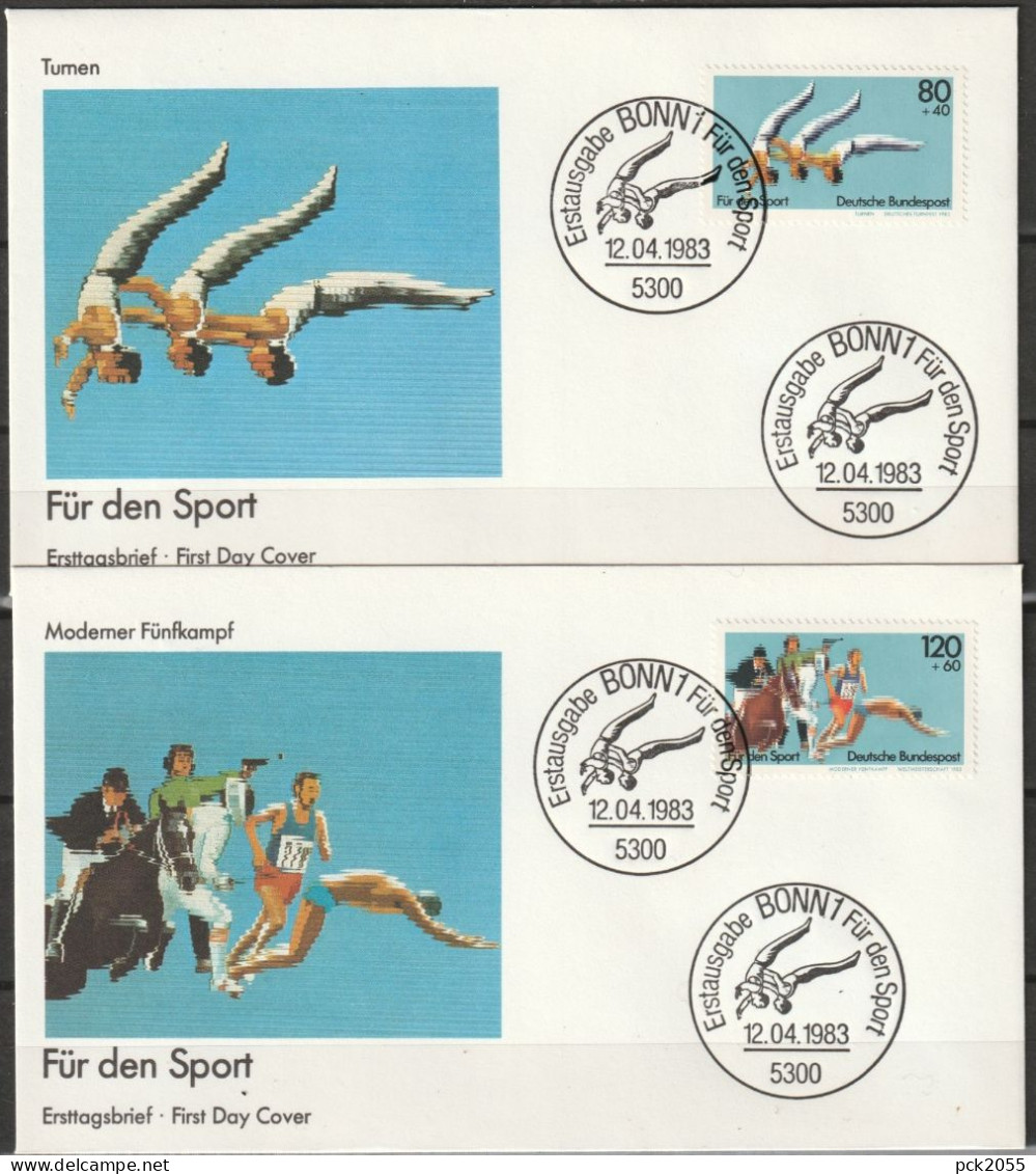 BRD FDC 1983 Nr.1172 -1173  Sporthilfe : Sportereignisse   ( D 5303 ) - 1981-1990