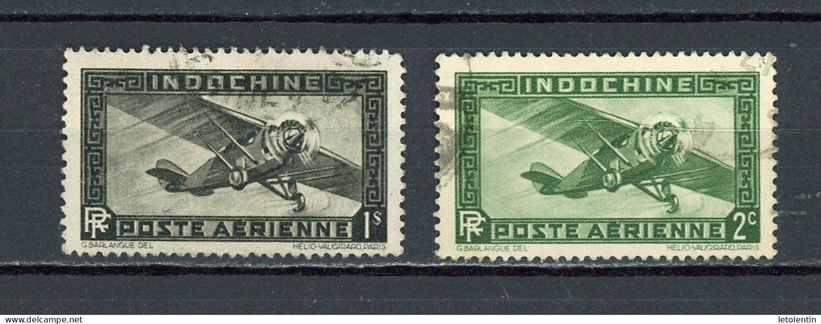 INDOCHINE RF - POSTE AÉRIENNE - N° Yvert 2+11 Obli. - Poste Aérienne