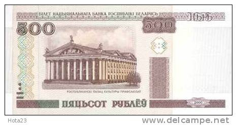 (!) Belarus -  500 Roubels 2000 Years - UNC  - Arhitekture - Belarus