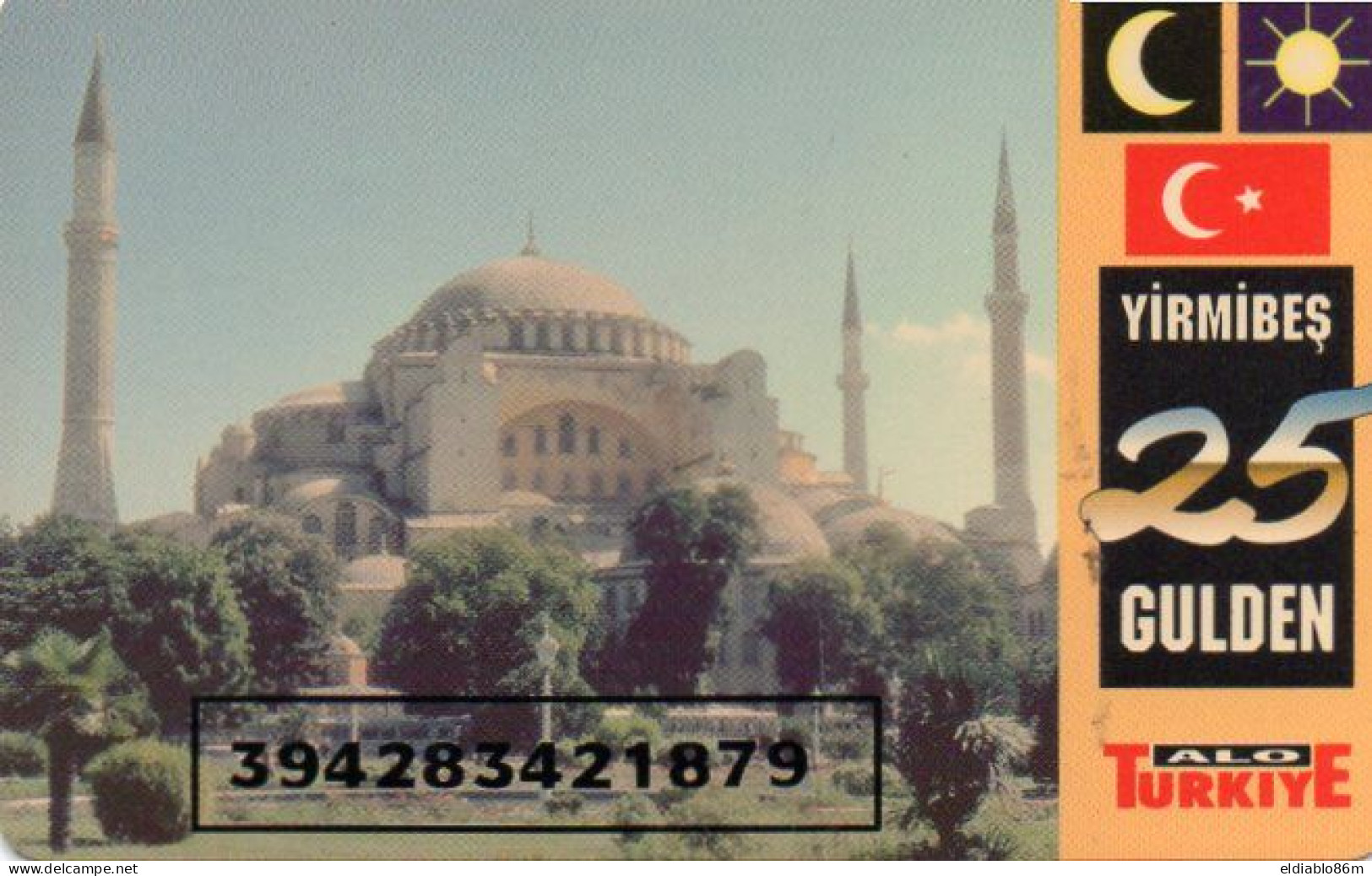 NETHERLANDS - PREPAID - ETT - TURKIYE - MOSQUE - 25 UNITS - HIGHLY USED - GSM-Kaarten, Bijvulling & Vooraf Betaalde