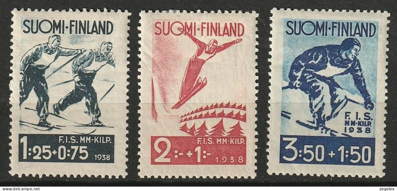 Finland Suomi 1938 Ski Mi.208/210 MH*  - Neufs